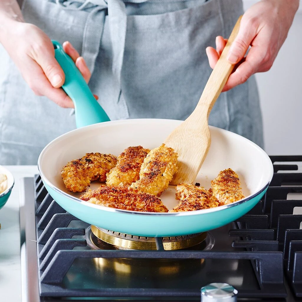 Greenpan Rio Ceramic Nonstick 12" Open Frypan | Turquoise 4 Greenpan Rio Ceramic Nonstick 12" Open Frypan | Turquoise - Image 4