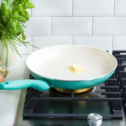 Greenpan Rio Ceramic Nonstick 12" Open Frypan | Turquoise 12 Greenpan Rio Ceramic Nonstick 12" Open Frypan | Turquoise -Chic Kitchen Utensils 11.5 6527289a 2221 4602 847a 88645b7a8e37