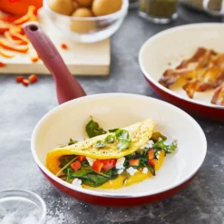 Greenpan Rio Ceramic Nonstick 8" & 10" Open Frypan Set | Red -Chic Kitchen Utensils 13.3 8e47b058 7253 42d4 a7c5 9dd267c00ba4