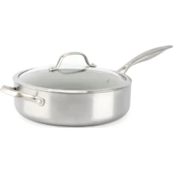 GreenPan Venice Pro Evershine Covered Sautepan W/ Helper Handle | 5 Quarts