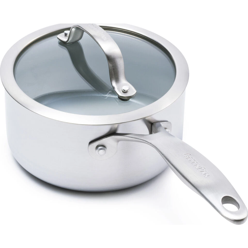 GreenPan Venice Pro Evershine Covered Sauce Pan | 1.5 Quarts 1 GreenPan Venice Pro Evershine Covered Sauce Pan | 1.5 Quarts