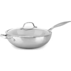 GreenPan Venice Pro Evershine Covered Wok W/ Helper Handle | 12"/5 Quarts