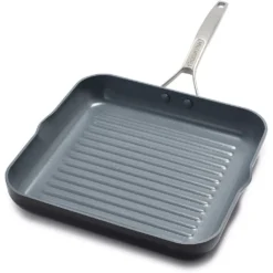 Greenpan Paris Pro Ceramic Nonstick Square Grillpan With Spouts | 11"