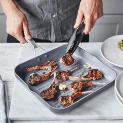 Greenpan Paris Pro Ceramic Nonstick Square Grillpan With Spouts | 11" -Chic Kitchen Utensils 2.3 cec53884 7586 4d42 b8b4 17e0173402af