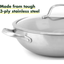 GreenPan Venice Pro Evershine Covered Wok W/ Helper Handle | 12"/5 Quarts -Chic Kitchen Utensils 4 3697ca7b af76 44cc b243 5f1fd425e893