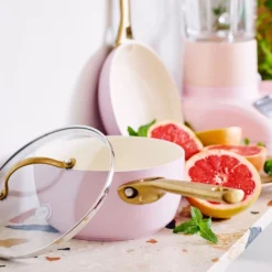 Greenpan Reserve Ceramic Nonstick 10 Piece Cookware Set | Blush -Chic Kitchen Utensils 7.8 719321ba c00b 4329 af9e 609c0002a54b