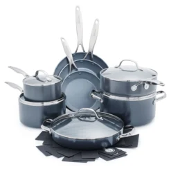 Valencia Pro<br> 17pc Cookware Sets, Dark Grey