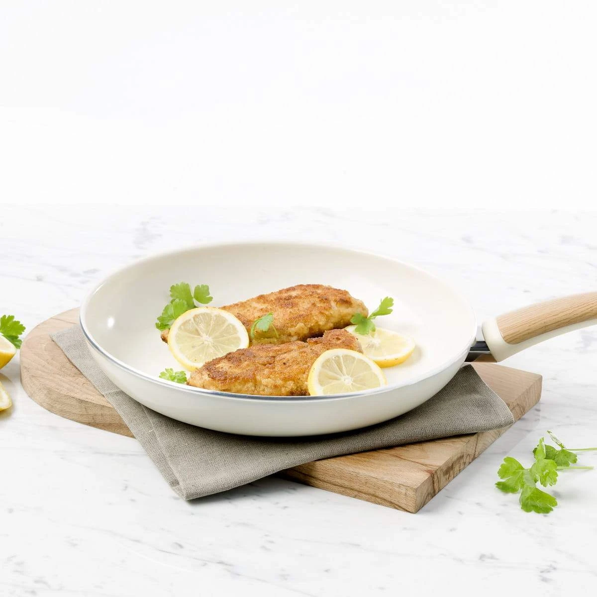 Wood-Be<br> Frying Pan, Cream White - 28cm 3 Wood-Be<br> Frying Pan, Cream White - 28cm - Image 3