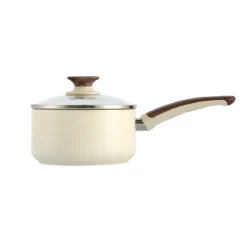 Wood-Be<br> Saucepan With Lid, Cream White - 16cm -Chic Kitchen Utensils CC000835 001 Wood Be Saucepan with Lid Cream White 16cm 3 2362aeaa c353 4ea7 940f 5af740e6f790