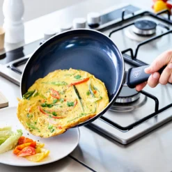 GreenLife Soft Grip <br> 16pc Cookware Sets, Black -Chic Kitchen Utensils CC001021 002 GreenLife GREENLIFE SOFT GRIP 16PC COOKWARE SETS BLACK 4