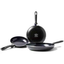 Memphis<br> 3pc Cookware Sets, Black - 20, 24 & 28cm