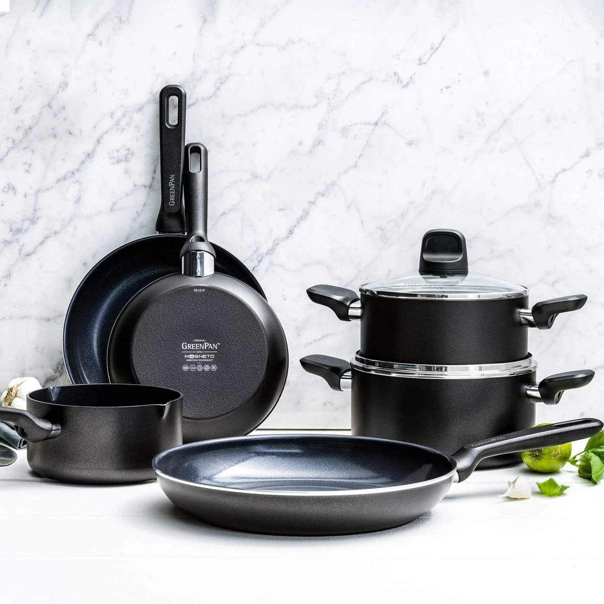 Memphis<br> 3pc Cookware Sets, Black - 20, 24 & 28cm 7 Memphis<br> 3pc Cookware Sets, Black - 20, 24 & 28cm - Image 7