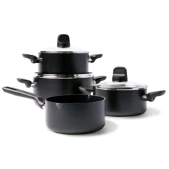 Memphis<br> 7pc Cookware Sets, Black