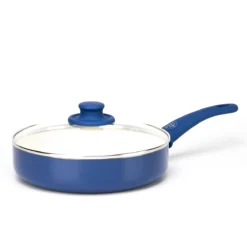 GreenLife Soft Grip<br> 16pc Cookware Set, Night Blue -Chic Kitchen Utensils CC002378 001 GreenLife Soft Grip GreenLife Soft Grip 16pc cookware set NIGHT BLUE 5 f962387b 017e 4b01 913f 4be74cbfb84a