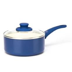 GreenLife Soft Grip<br> 16pc Cookware Set, Night Blue -Chic Kitchen Utensils CC002378 001 GreenLife Soft Grip GreenLife Soft Grip 16pc cookware set NIGHT BLUE 8 1ce80377 5cab 4d47 96cd c285ee10b83d