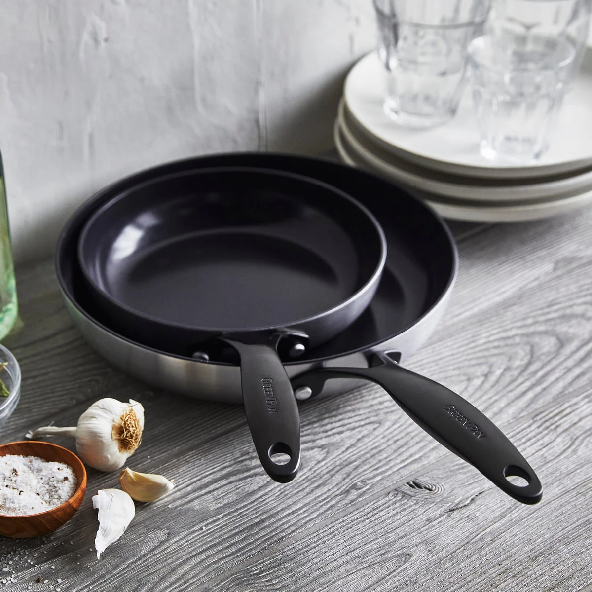 Venice Pro<br> 14PC COOKWARE SETS, STAINLESS STEEL/BLACK 4 Venice Pro<br> 14PC COOKWARE SETS, STAINLESS STEEL/BLACK - Image 4