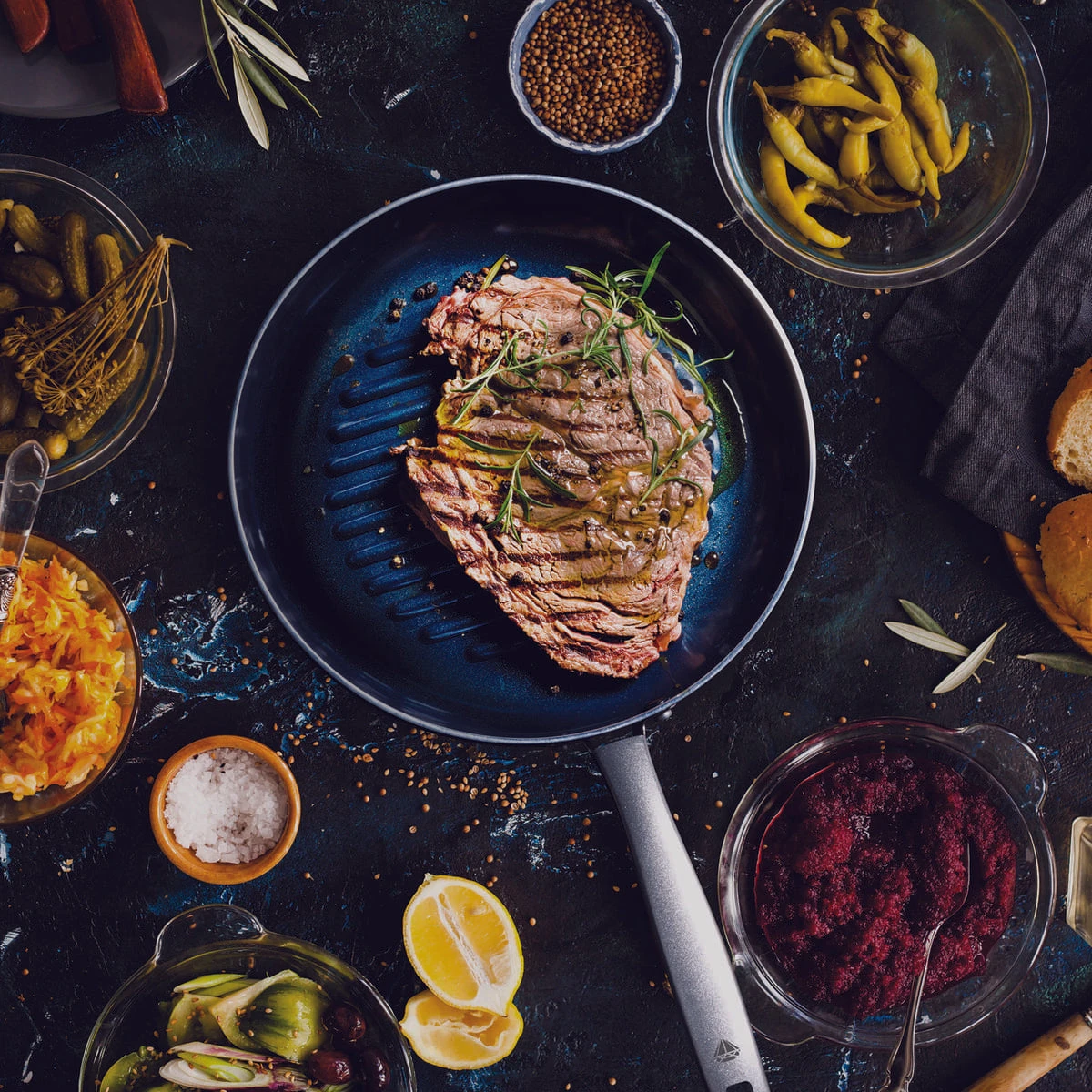 Blue Diamond<br>Classic 28cm Open Grill Pan 3 Blue Diamond<br>Classic 28cm Open Grill Pan - Image 3