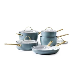 Padova<br> 10pc Cookware Sets, Smokey Sky Blue