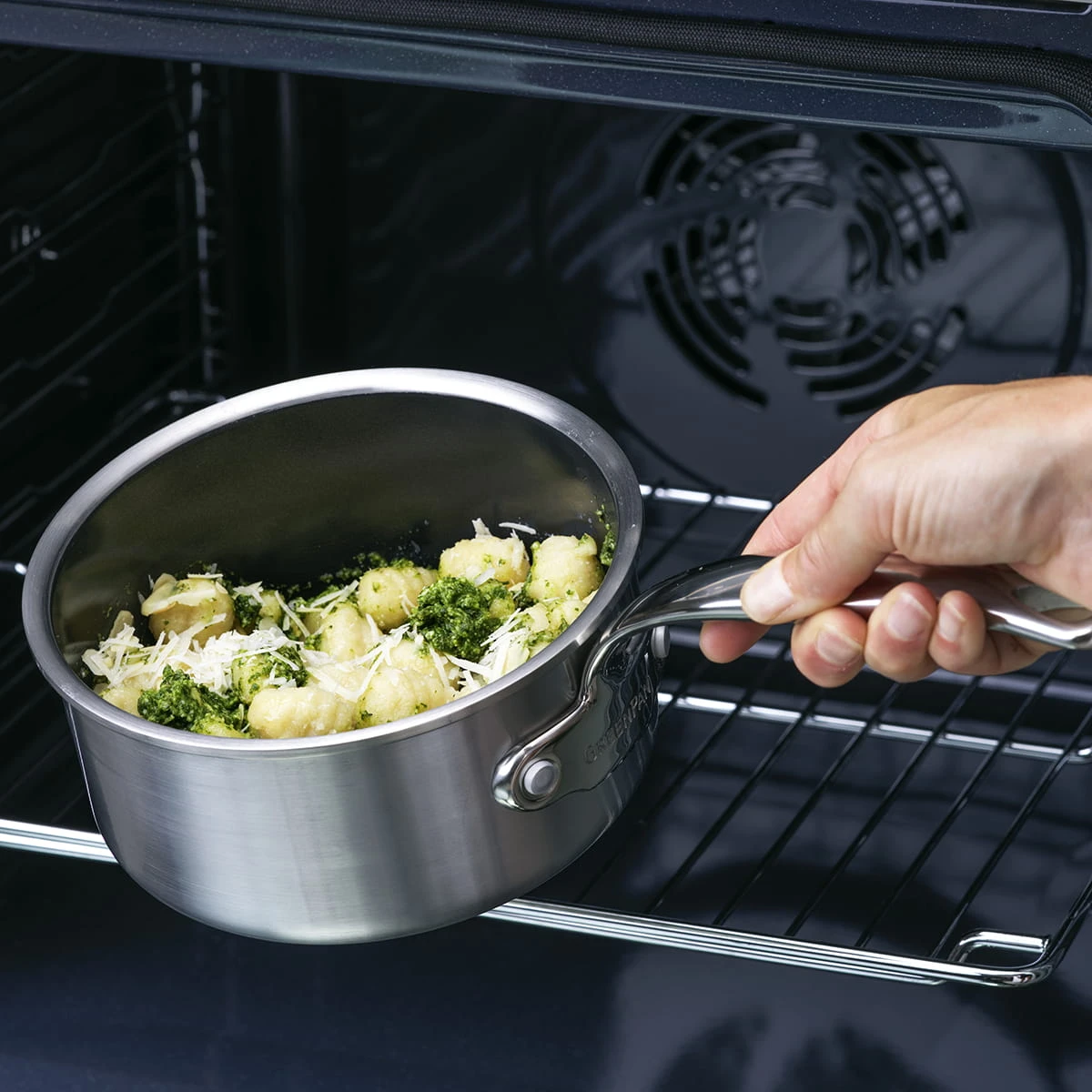 Premiere<br> Saucepan With Lid, Stainless Steel - 20cm 9 Premiere<br> Saucepan With Lid, Stainless Steel - 20cm - Image 9