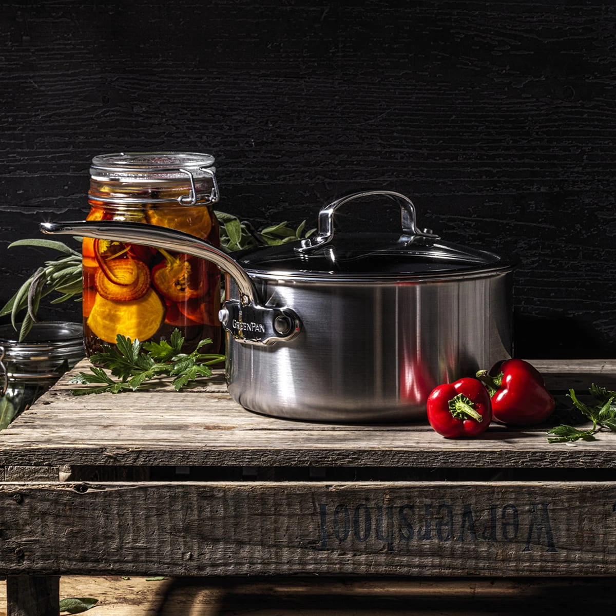 Premiere<br> Saucepan With Lid, Stainless Steel - 20cm 2 Premiere<br> Saucepan With Lid, Stainless Steel - 20cm - Image 2