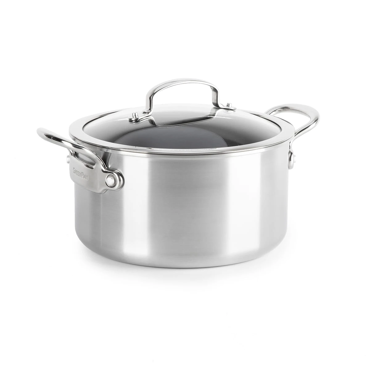Premiere<br> Stock Pot With Lid, Stainless Steel - 24cm 1 Premiere<br> Stock Pot With Lid, Stainless Steel - 24cm