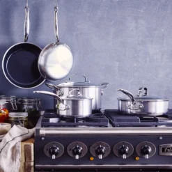 Premiere<br> Stock Pot With Lid, Stainless Steel - 24cm 9 Premiere<br> Stock Pot With Lid, Stainless Steel - 24cm -Chic Kitchen Utensils CC004407 001 Premiere Stock Pot with Lid Stainless Steel 24cm 3