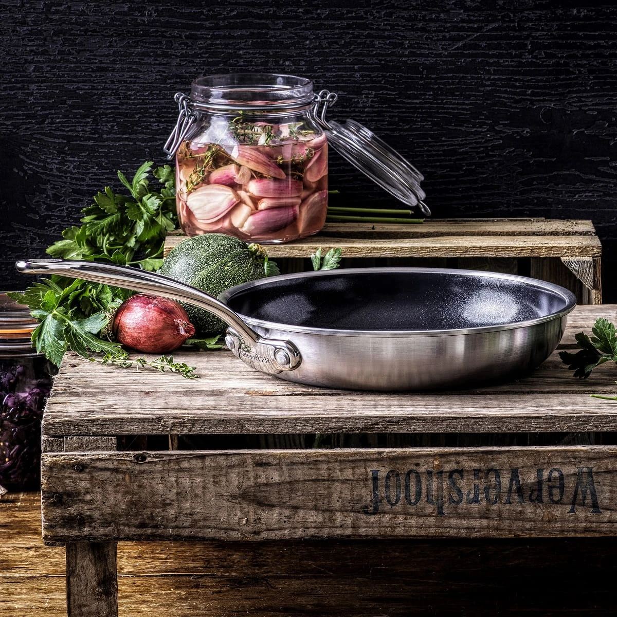 Premiere<br> Frying Pan, Stainless Steel - 20cm 2 Premiere<br> Frying Pan, Stainless Steel - 20cm - Image 2