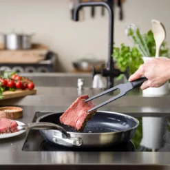 Premiere<br> Frying Pan, Stainless Steel - 24cm -Chic Kitchen Utensils CC004409 001 Premiere Frying Pan Stainless Steel 24cm 5