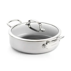 Premiere<br> Skillet With Lid, Stainless Steel - 30cm