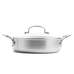Premiere<br> Skillet With Lid, Stainless Steel - 30cm -Chic Kitchen Utensils CC004414 001 Premiere Skillet with Lid Stainless Steel 30cm 3