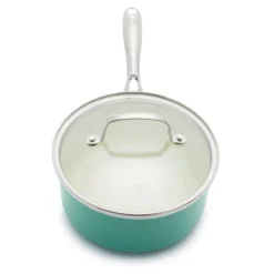 GREENLIFE ARTISAN<br>4PC COOKWARE SETS, TURQUOISE - 15 & 18CM -Chic Kitchen Utensils CC004707 001 GREENLIFE ARTISAN 4PC COOKWARE SETS TURQUOISE 15 18CM 4 fbd2e0c3 9ec1 4654 87fe bef34e74aa77