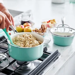 GREENLIFE ARTISAN<br>4PC COOKWARE SETS, TURQUOISE - 15 & 18CM -Chic Kitchen Utensils CC004707 001 GREENLIFE ARTISAN 4PC COOKWARE SETS TURQUOISE 15 18CM 8 dfe0c1a6 5439 4334 b282 502bcdf8e6be