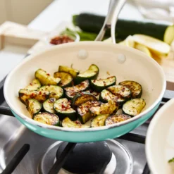 GREENLIFE ARTISAN<br>12PC COOKWARE SETS, TURQUOISE -Chic Kitchen Utensils CC004710 001 GREENLIFE ARTISAN 12PC COOKWARE SETS TURQUOISE 10 452cd459 7847 46e5 8a7d 694be51c8413