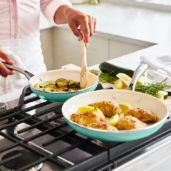 GREENLIFE ARTISAN<br>12PC COOKWARE SETS, TURQUOISE -Chic Kitchen Utensils CC004710 001 GREENLIFE ARTISAN 12PC COOKWARE SETS TURQUOISE 9 801ba577 d061 48d4 8695 02c5f9b373d4