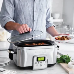 Slow Cooker<br> Stainless Steel, 6L -Chic Kitchen Utensils CC005722 001 SLOW COOKER STAINLESS STEEL 6L 5 R1