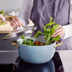 Padova<br> STOCK POT WITH LID, SMOKEY SKY BLUE - 24CM -Chic Kitchen Utensils CC006187 001 Padova STOCK POT WITH LID SMOKEY SKY BLUE 24CM 5 75f53761 63bb 4e17 b300 338b8a4f86e2