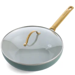 Padova<br> WOK WITH LID, SMOKEY SKY BLUE - 28CM