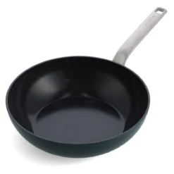 Evolution<br> Wok, Pine Green - 28cm -Chic Kitchen Utensils CC006392 001 Evolution Wok Pine Green 20cm 3