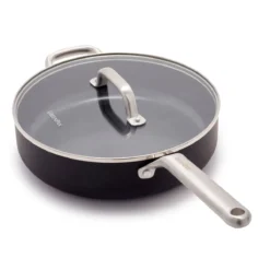 Omega<br> SKILLET WITH LID, BLACK - 28CM