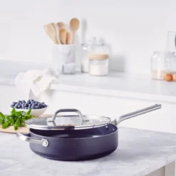 Omega<br> SKILLET WITH LID, BLACK - 28CM -Chic Kitchen Utensils CC006543 001 Omega SKILLET WITH LID BLACK 28CM 6 26d5f8f7 8b31 47f0 ae55 73a393ccdcf4