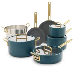 Stanley Tucci™<br> Ceramic Non-stick 11-Piece Cookware Set | Venetian Teal