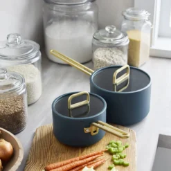 Stanley Tucci™<br> Ceramic Non-stick 11-Piece Cookware Set | Venetian Teal -Chic Kitchen Utensils CC007800 102 Tucci Stanley Tucci Ceramic Non Stick 11 Piece Cookware Set Venetian Teal 5 86d87ab7 bbef 4b19 84f4 a015cb2fa4fe