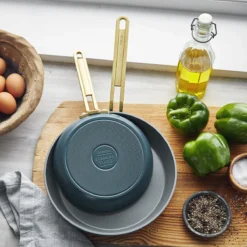 Stanley Tucci™<br> Ceramic Non-stick 11-Piece Cookware Set | Venetian Teal -Chic Kitchen Utensils CC007800 102 Tucci Stanley Tucci Ceramic Non Stick 11 Piece Cookware Set Venetian Teal 8 645086dc 3333 437a aa0b 8ea49493a426