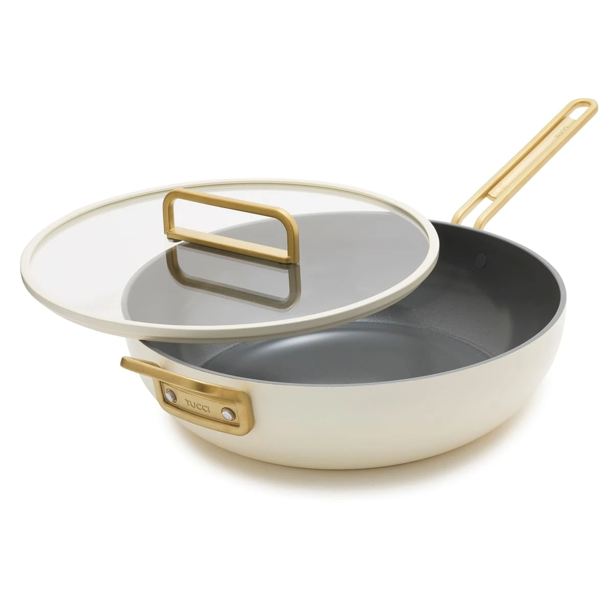 Stanley Tucci™<br> Ceramic Non-Stick 33cm Essential Stanley Pan | Carrara White 1 Stanley Tucci™<br> Ceramic Non-Stick 33cm Essential Stanley Pan | Carrara White