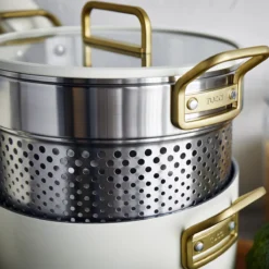 Stanley Tucci™<br> Ceramic Non-stick 11-Piece Cookware Set | Carrara White -Chic Kitchen Utensils CC007808 102 Tucci Stanley Tucci Ceramic Non Stick 11 Piece Cookware Set Carrara White 12 47a8d5ff c8d5 4207 98e4 0803927e555a