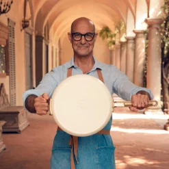 Stanley Tucci™<br> Ceramic Non-stick 11-Piece Cookware Set | Carrara White -Chic Kitchen Utensils CC007808 102 Tucci Stanley Tucci Ceramic Non Stick 11 Piece Cookware Set Carrara White 17 021a8f51 a56d 4fd6 9e6d 56e6ae0186c3