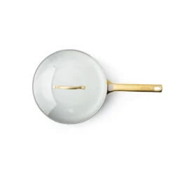 Padova<br> Skillet With Lid, Smokey Sky Blue - 28cm -Chic Kitchen Utensils CC007938 001 Padova skillet with lid smokey sky blue 28cm 4 c6e44de1 3458 4492 82fa e8ce3394d273