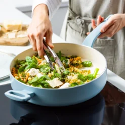 Essence <br> SKILLET WITH LID, BLUE HAZE - 30CM 13 Essence <br> SKILLET WITH LID, BLUE HAZE - 30CM -Chic Kitchen Utensils CC008065 001 Essence SKILLET WITH LID BLUE HAZE 30CM 7 9fdb56cc fb03 4242 af74 5c0ef9ab95d4