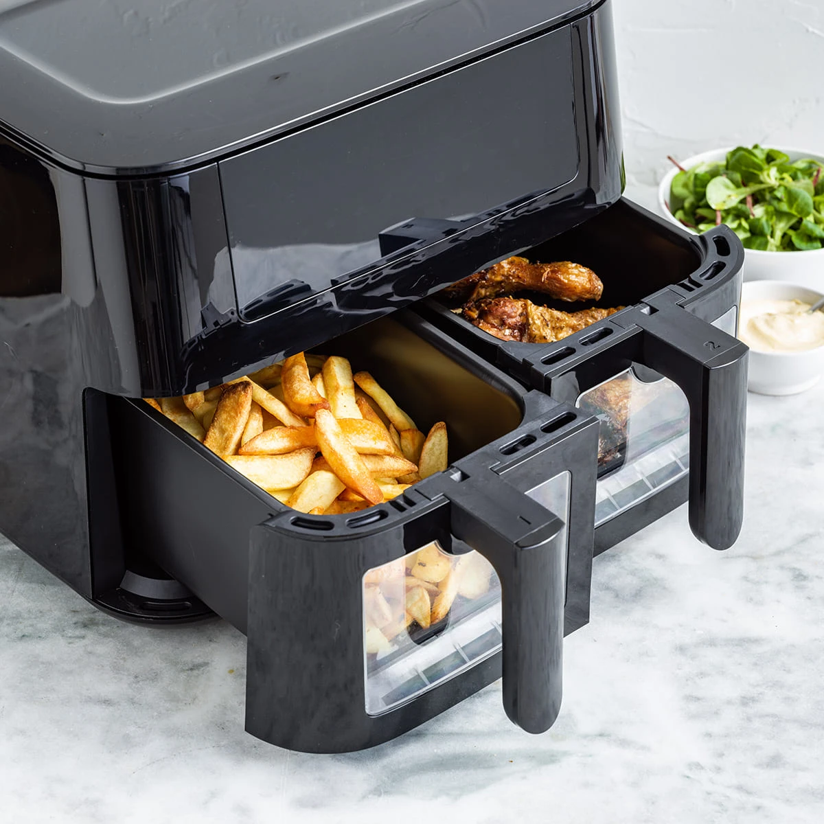 Bistro<br> XXL Dual Zone Air Fryer - Black 4 Bistro<br> XXL Dual Zone Air Fryer - Black - Image 4
