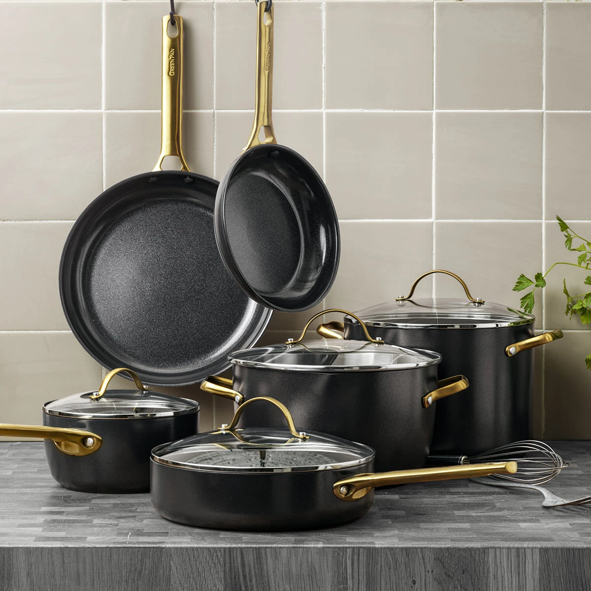 Padova<br> 10pc Cookware Sets, Black 2 Padova<br> 10pc Cookware Sets, Black - Image 2